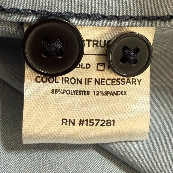 Mizzen and Mens Mens Leeward Button Down LS Dress Shirt XXL Trim Navy Polka‎ Dot - Picture 7 of 11